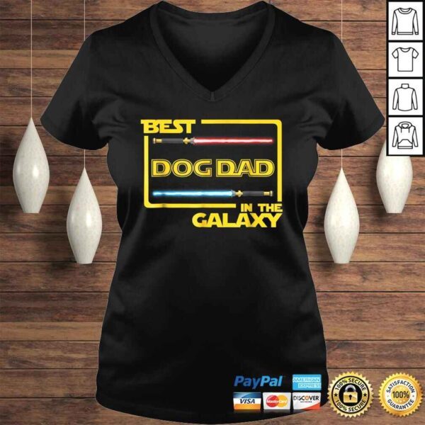 Official Mens Gift Best Dog Dad in the Galaxy Funny Dog Shirt - Image 2