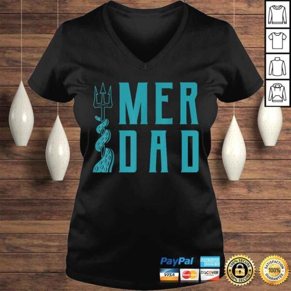 Official Mens Merdad Shirt Trident Mermaid Dad Gift Top - Image 2