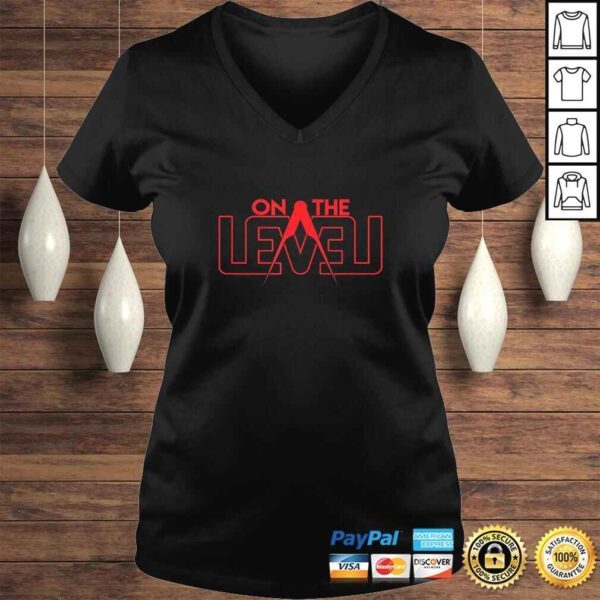 Official On The Level Clean Masonic Logo TShirt Gift - Image 2