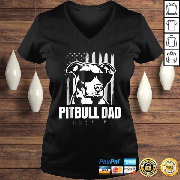 Official Pitbull Dad Mens Shirt Proud American Pit Bull Dog Shirt - Image 2