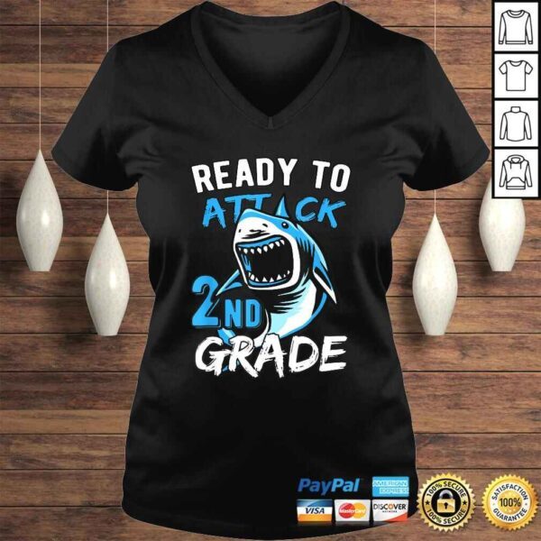 Official Ready To Attack 2nd Grade Boys Back To School Tee Shirt - Image 2