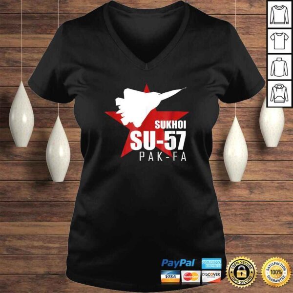 Official Russian Fighter Tee  SU57 PAK FA T-shirt - Image 2