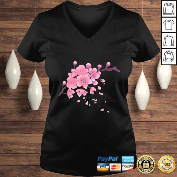 Official Sakura Cherry Blossoms with Japanese Kanji TShirt - Image 2