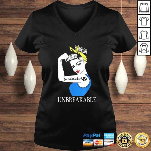 Official Social Worker Unbreakable Perfect Women Healthcare Tee T-Shirt - Image 2