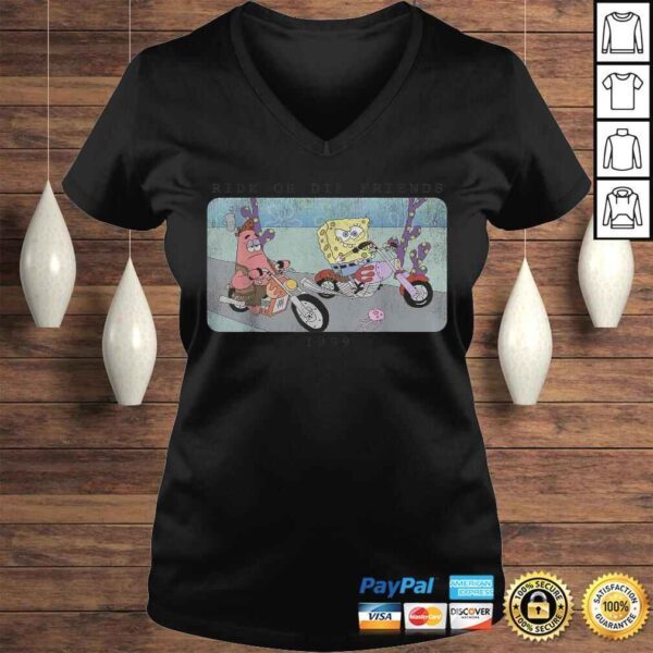 Official SpongeBob SquarePants Ride Or Die Friends 1999 PortraiGift TShirt - Image 2