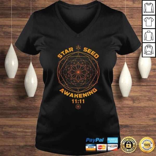 Official Starseed Awakening 1111 Sacred Geometry Tee T-Shirt - Image 2