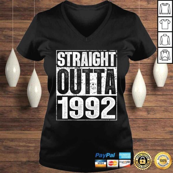 Official Straight Outta 1992 28th Bithday GIft 28 Years Old Birthday Shirt - Image 2