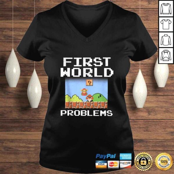 Official Super Mario Retro 8 Bit First World Problems TShirt - Image 2