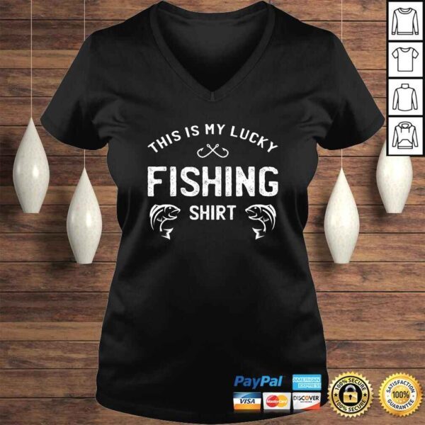 Official This is my Lucky Fishing Shirt Funny Retro Tee Shirt - Image 2