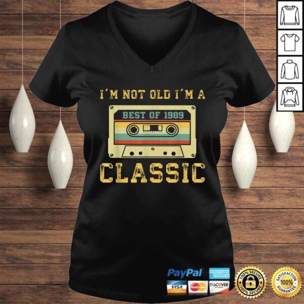 Official Vintage Cassette I'm Not Old I'm A Classic 1989 30th Shirt - Image 2