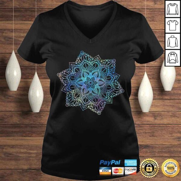 Official Watercolor Mandala Sacred Fractal Geometry Art Good Vibe TShirt - Image 2