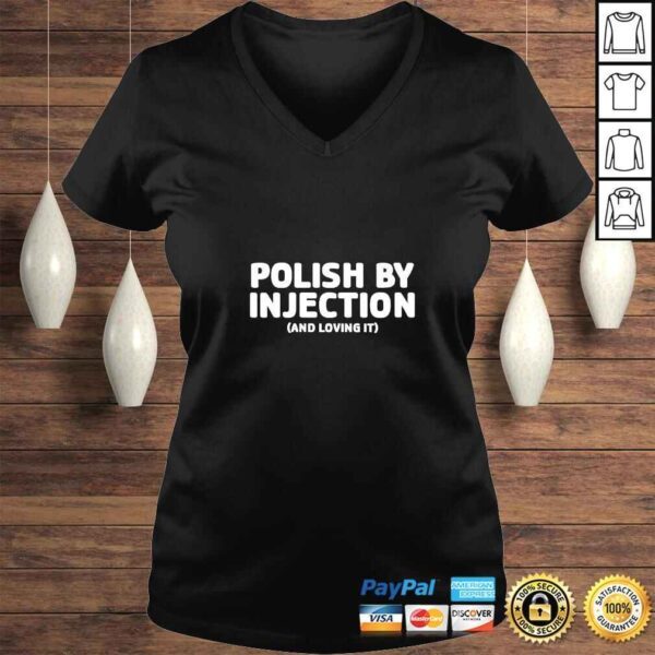 Official Womens Polish By Injection Naughty Adult Dyngus Day Gift VNeck Tee T-Shirt - Image 2