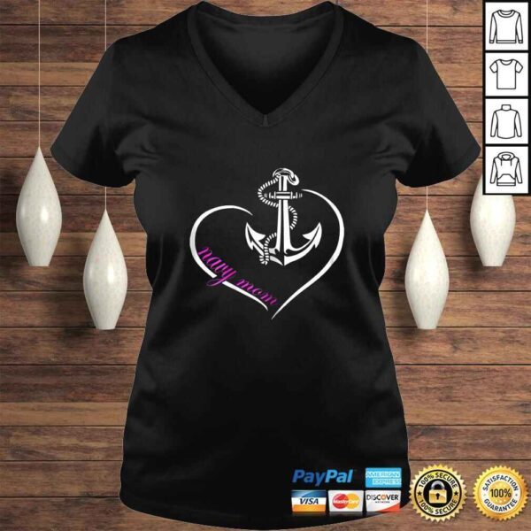 Official Womens US NAVY SHIRT ORIGINAL PROUD NAVY MOM TShirt - Image 2