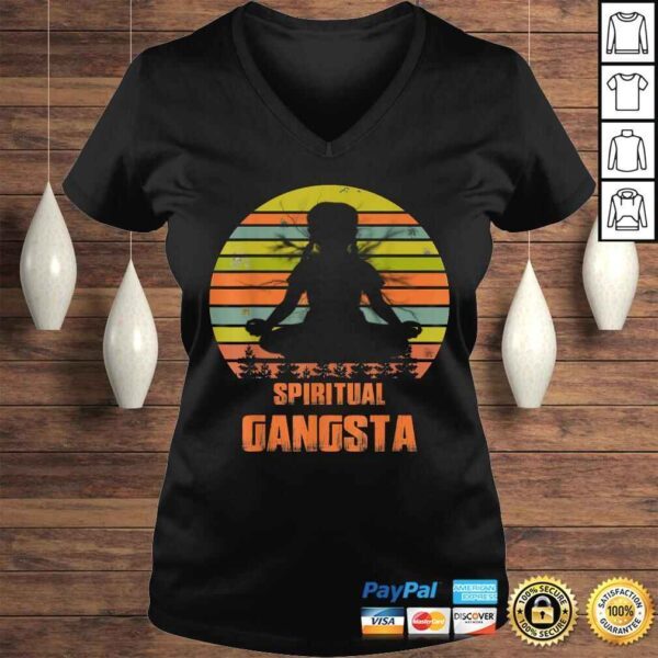 Official Yoga Spiritual Gangsta Namaste Vintage Gift Top - Image 2