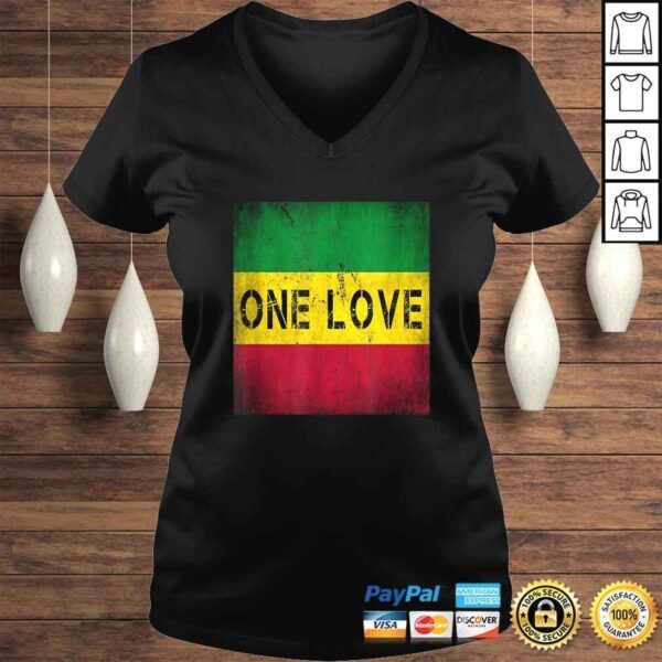 One Love Rasta Jamaican Reggae Style TShirt - Image 2