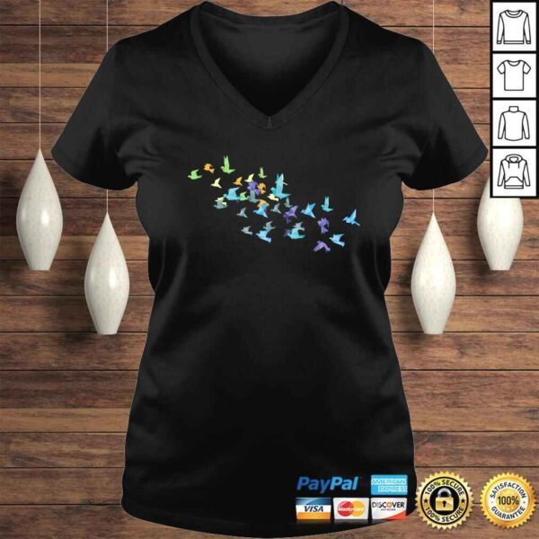 Origami Paper Cranes Shirt Japanese Culture Bird Lovers Gift - Image 2