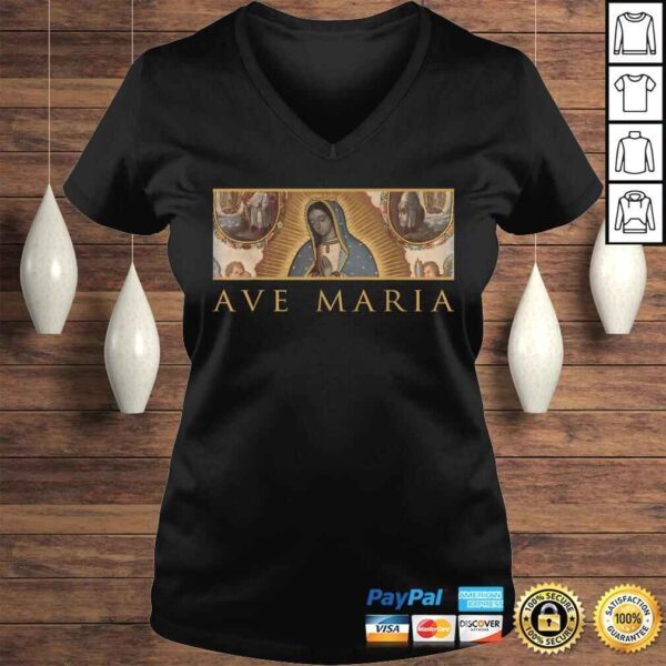 Our Lady of Guadalupe Catholic Ave Maria Mary Traditional TShirt - Image 2