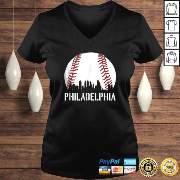 Philadelphia Baseball Philly Downtown Skyline Shirts - Image 2