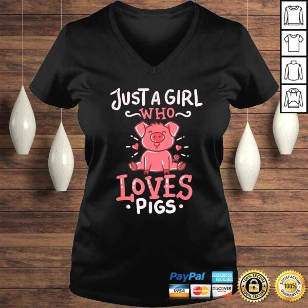 Pig Just A Girl Animal Farmer Funny TShirt Gift - Image 2