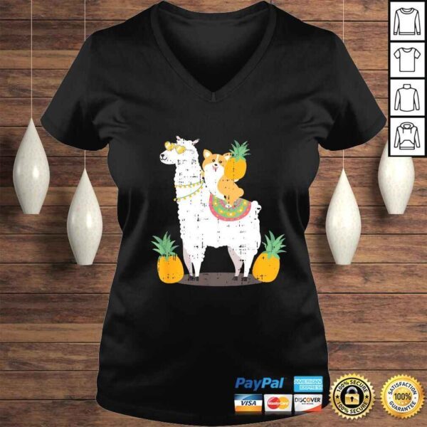 Pineapple Llama Corgi Cool Cute Birthday Gift Idea OutfiT-shirt - Image 2