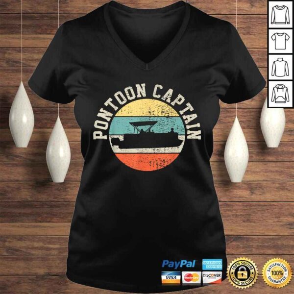 Pontoon Captain Boating Retro TShirt - Image 2