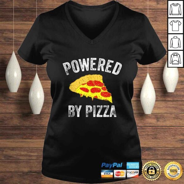 Powered By Pizza Pepperoni Superhero Strength Fitness Guru TShirt Gift - Image 2