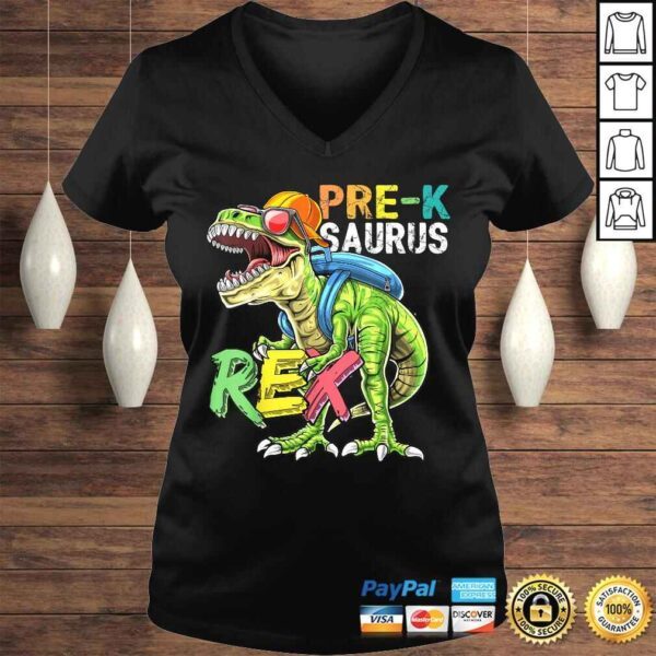 Pre-K Saurus Rex Dinosaur Back to School Shirt for Boys Gift - Image 2