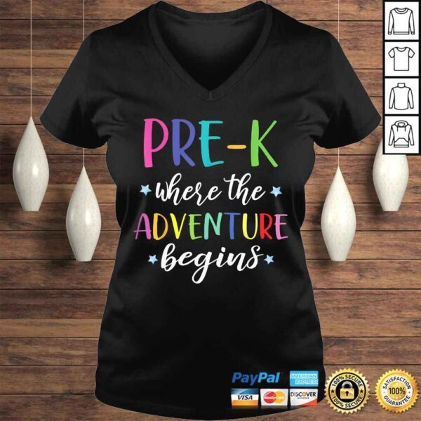 Pre-K Teacher Adventure Begins First Day Preschool Teachers Shirt - Image 2