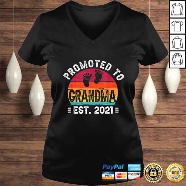 Promoted to Grandma 2021 Soon to be Grandmother Gift Baby Shirt - Image 2