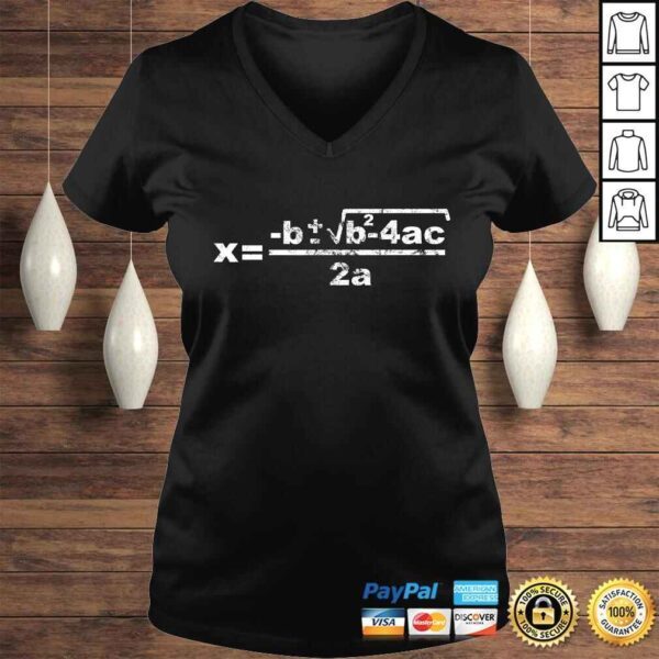 Quadratic Formula for Math class Tee Shirt - Image 2