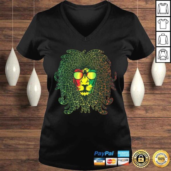 Rasta Lion Shirt  Cute Reggae Lion Shirt Gift - Image 2