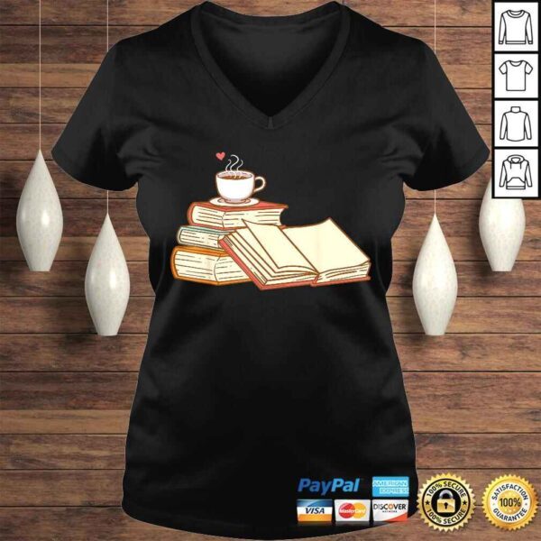 Reader Read Book Bibliomane Library Coffee Love Caffein Gift TShirt - Image 2