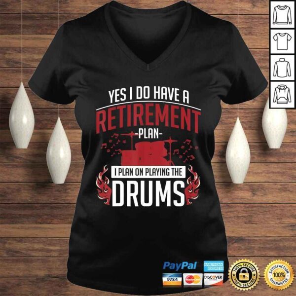 Retired Drummer Drums Tee Shirt - Image 2