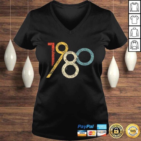 Retro 40th Birthday Shirt 1980 Graphic Shirt - Image 2