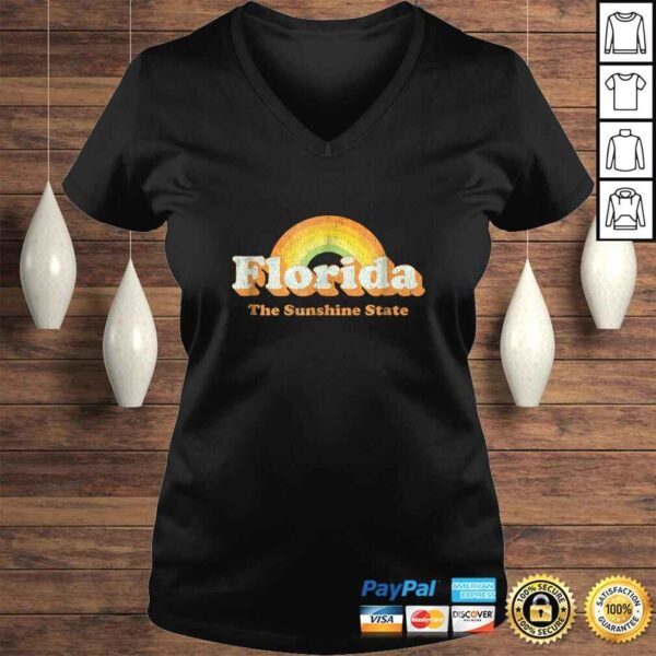 Retro Florida Shirt Vintage 70s Rainbow Tee Design - Image 2