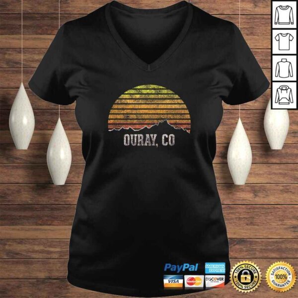 Retro Ouray Colorado Mountain Sunset Winter TShirt Gift - Image 2