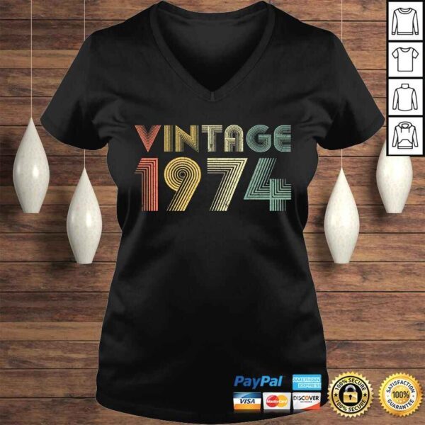 Retro Vintage 1974 Shirt 45th Birthday Gifts 45 Years Old - Image 2