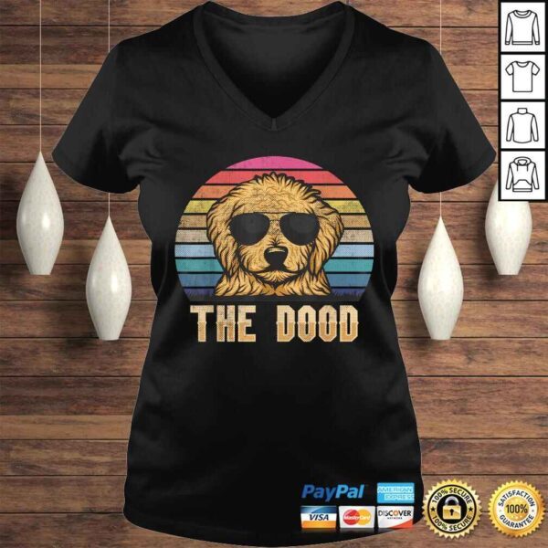 Retro Vintage Goldendoodle The Dood Shirt Gift Dad Mom Kids - Image 2