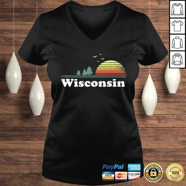 Retro Wisconsin State Park WI Home Design Tee Shirt - Image 2