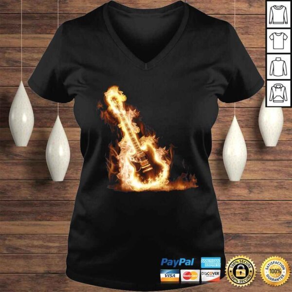 Rock Guitar on Fire TShirt - Image 2