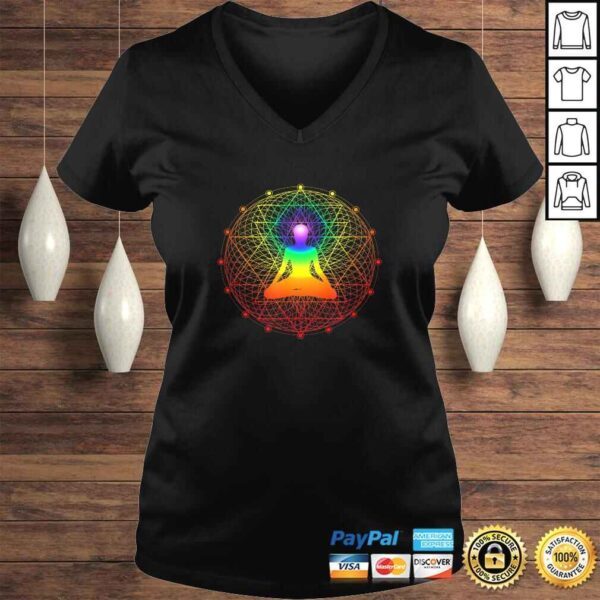 Sacred Geometry Tee Psychedelic Mandala Chakra Meditation - Image 2