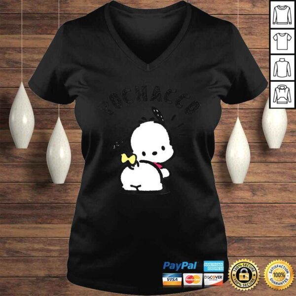 Sanrio Pochacco Backside Logo V-Neck T-Shirt - Image 2