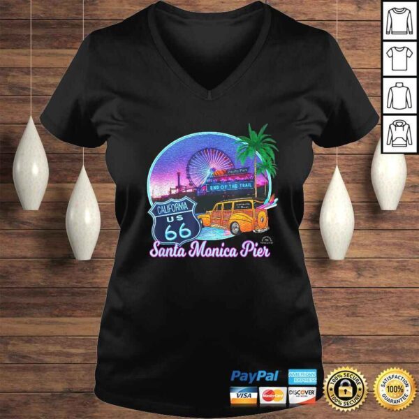 Santa Monica Pier US Route 66 End Pacific Ocean Souvenir Gift TShirt - Image 2