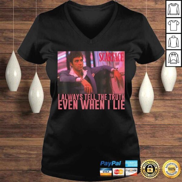 Scarface I Always Tell The Truth Even When I Lie Graphic Tee - Image 2