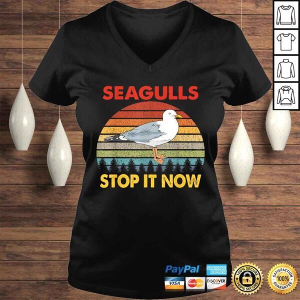 Seagulls Bird Lover Stop It Now Retro Vintage Funny Seagulls TShirt - Image 2