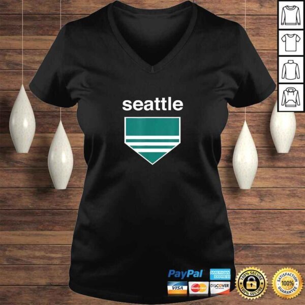 Seattle Baseball Simple Minimal Home Plate Streetwear TShirt - Image 2