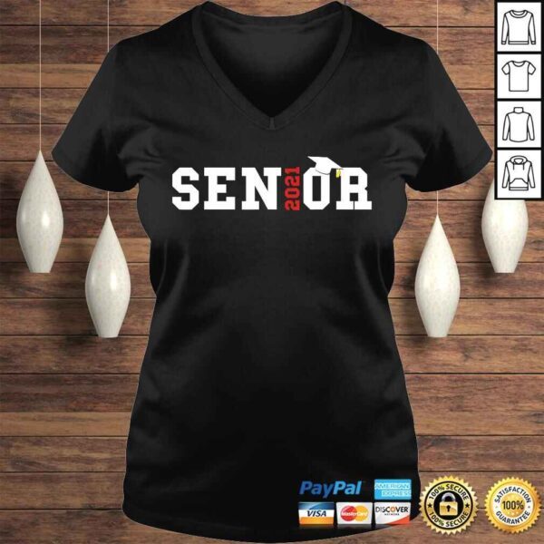 Senior 2021 Graduation Shirt Cool Tassel Hat Design 21 TShirt - Image 2