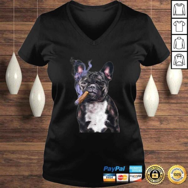 Shirt, Gangster French Bull Dog Smoking Cigar, Bad Dog - Image 2