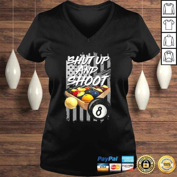 Shut Up and ShooShirt Billiard 8 Ball Pool Player TShirt - Image 2