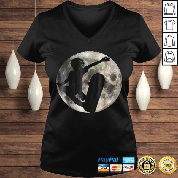 Skateboard Kick Flip Shirt Silhouet Fool Moon Skateboarder - Image 2